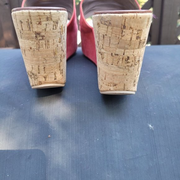 Diane Von Furstenberg Coral Cork Wedge Sandal Womens 8.5 - Picture 2 of 16